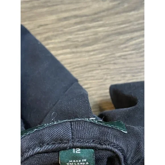 EUC Womens Lauren Ralph Lauren Premier Skinny Ankle Black Stretch Size 12 - Picture 5 of 11